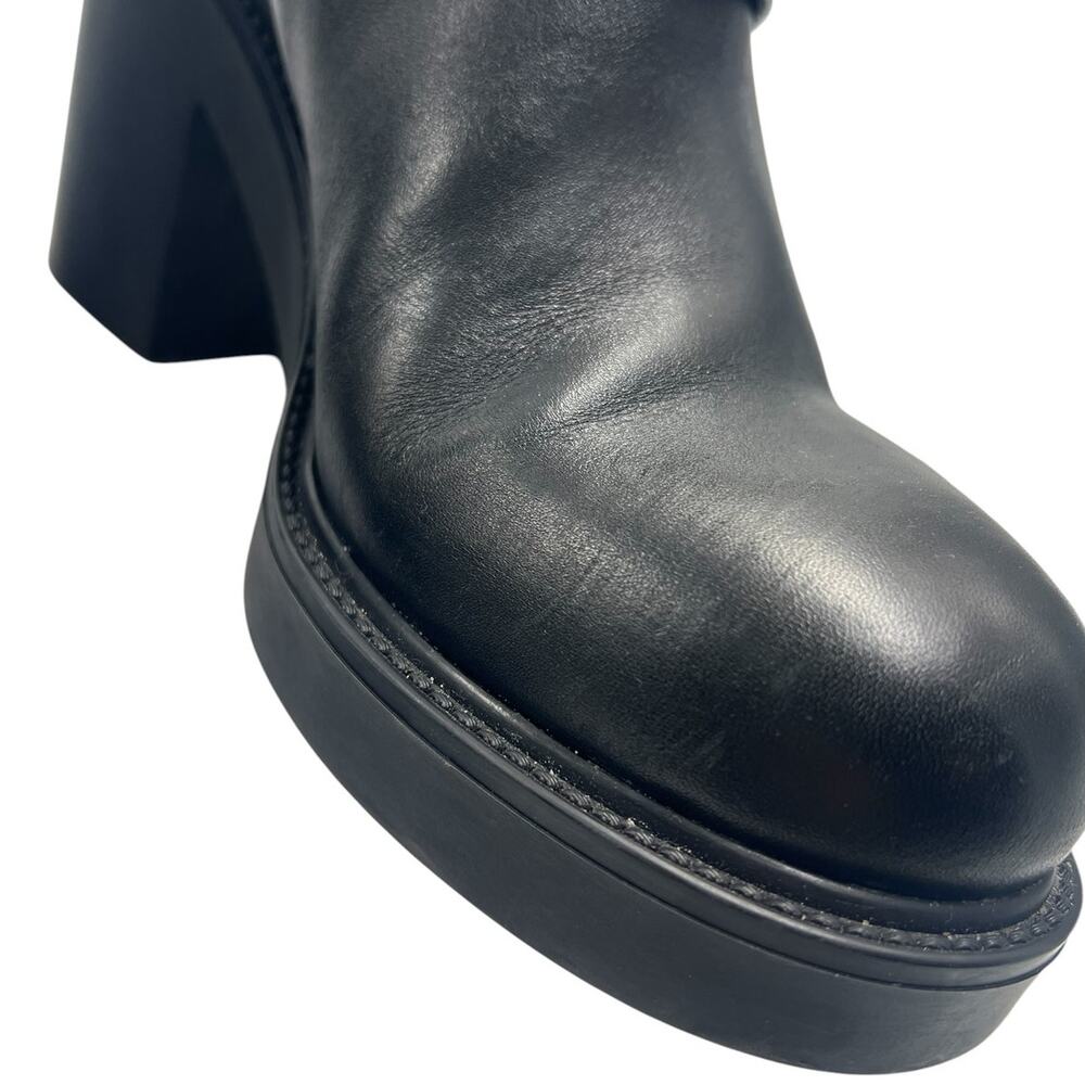 Gucci Logo Leather Platform Ankle Boots Black 40‎ - Picture 9 of 16